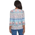 thumbnail image 2 of Alfred Dunner Womens Petite Knit Scroll Geometric Crewneck Top, 2 of 4