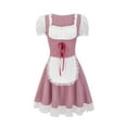 thumbnail image 2 of Pisexur Robe à Manches Courtes Col Carré Mode Robe à Manches Courtes Col Carré Imprimée Confortable Été Épaules Dénudées Robe pour Femmes, 2 of 9