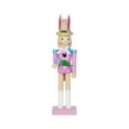 thumbnail image 2 of 2Pcs 10Inch Wooden Bunny Nutcracker Easter Decorations, Easter Bunny Wooden Spring Decor for Home, Perfect Easter Basket Stuffers, 2 of 9