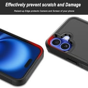 For Apple iphone 16 Phone Case, Ebizware Heavy Duty Shockproof Case [Military Grade Drop Tested] Dual Layer Full Body Protective Cover for iphone 16 -Black