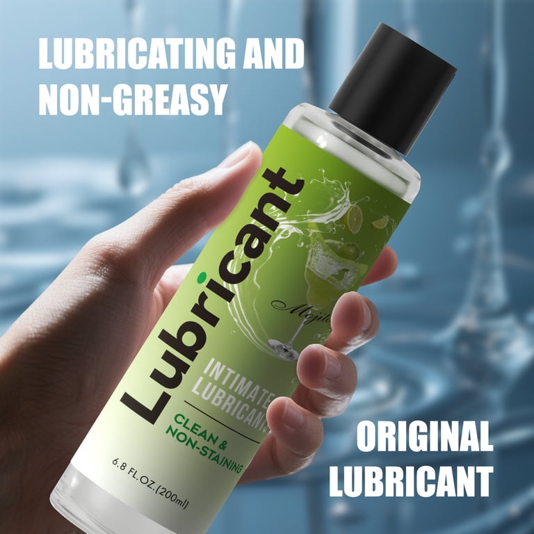 No Rinse Water-Based Personal Lubricant, No-Residue Flavored Lube, Intimate  Longlasting Non-Sticky Gel for Couples Massage - 6.8 Oz (Mojito) -  Walmart.com
