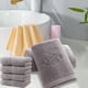 thumbnail image 5 of Toallas de algodón de color liso (paquete de 4) | Toallas suaves y absorbentes para manos y rostro para adultos | Toallas de baño y cocina de secado rápido | Toallitas para el hogar de 78 x 35 cm, 5 of 8
