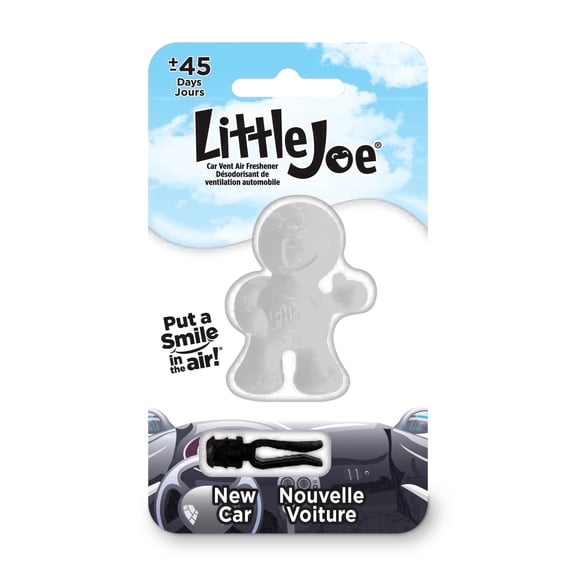 Little Joe 96401 New Car Scent, Car Air Freshener, Clips to A/C Air Vent, Alcohol-Free Fragrance Oil, Non-Hazardous and Non-Toxic Plastic, Set of 1