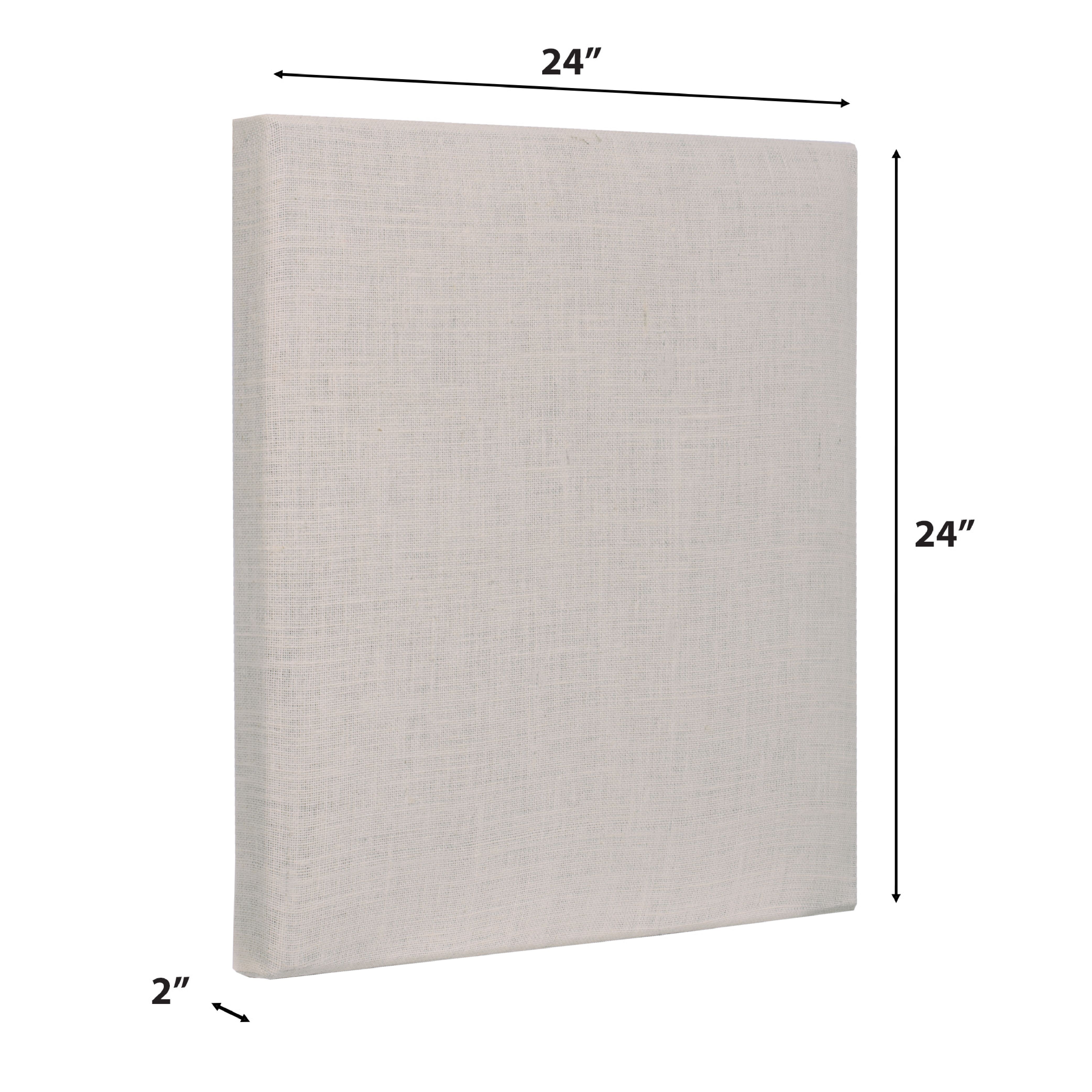 ATS Acoustics Sound Absorbing Acoustic Panel 24" x 24" x 2" Beveled Edge (Ivory)