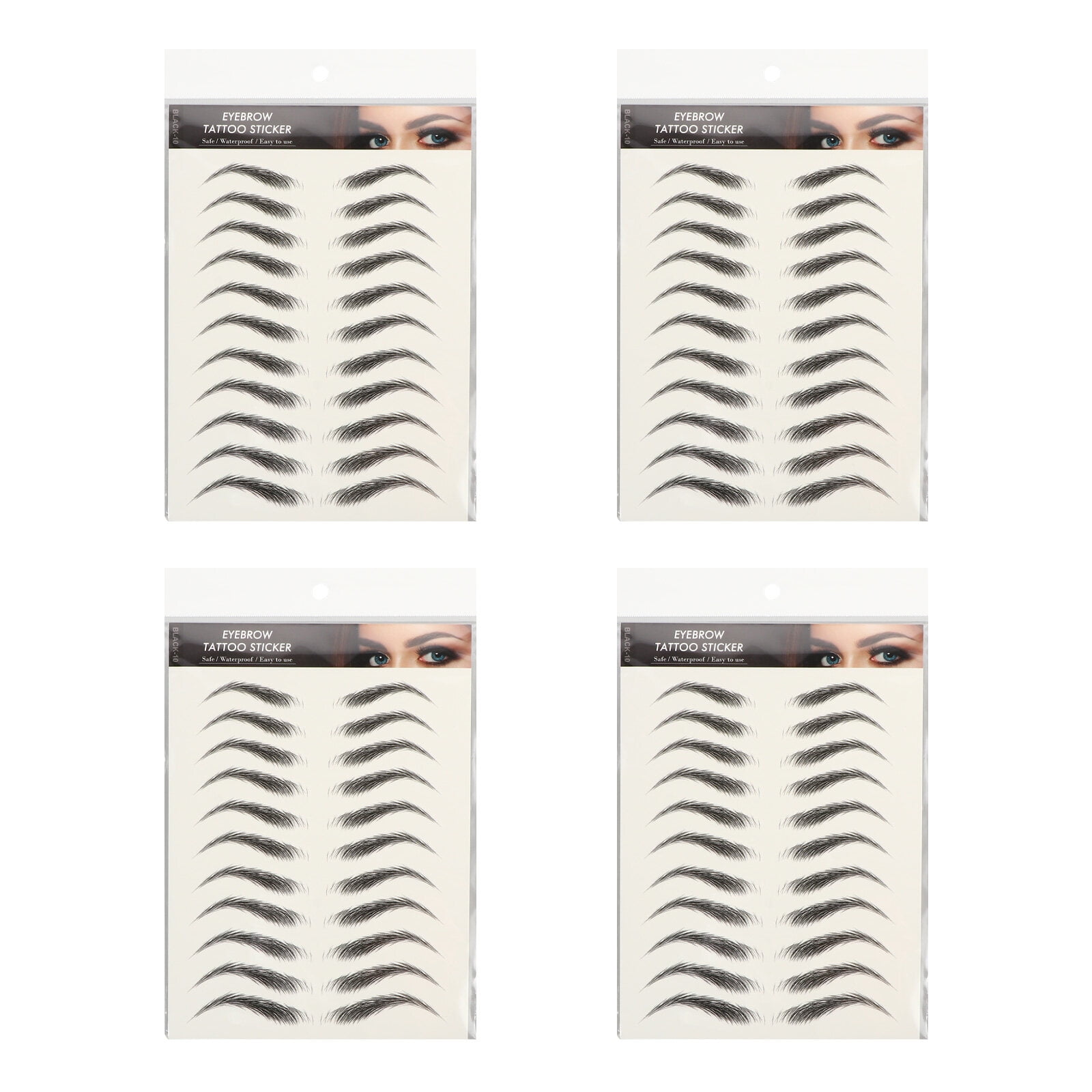 Hemoton 4 Sheets Eyebrows Sticker False Eyebrows Tattoos Temporary