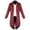 Red, variant on Men's Color Block Medieval Halloween Role Play Fake Two-Piece Tailcoat Jacket Black XXL