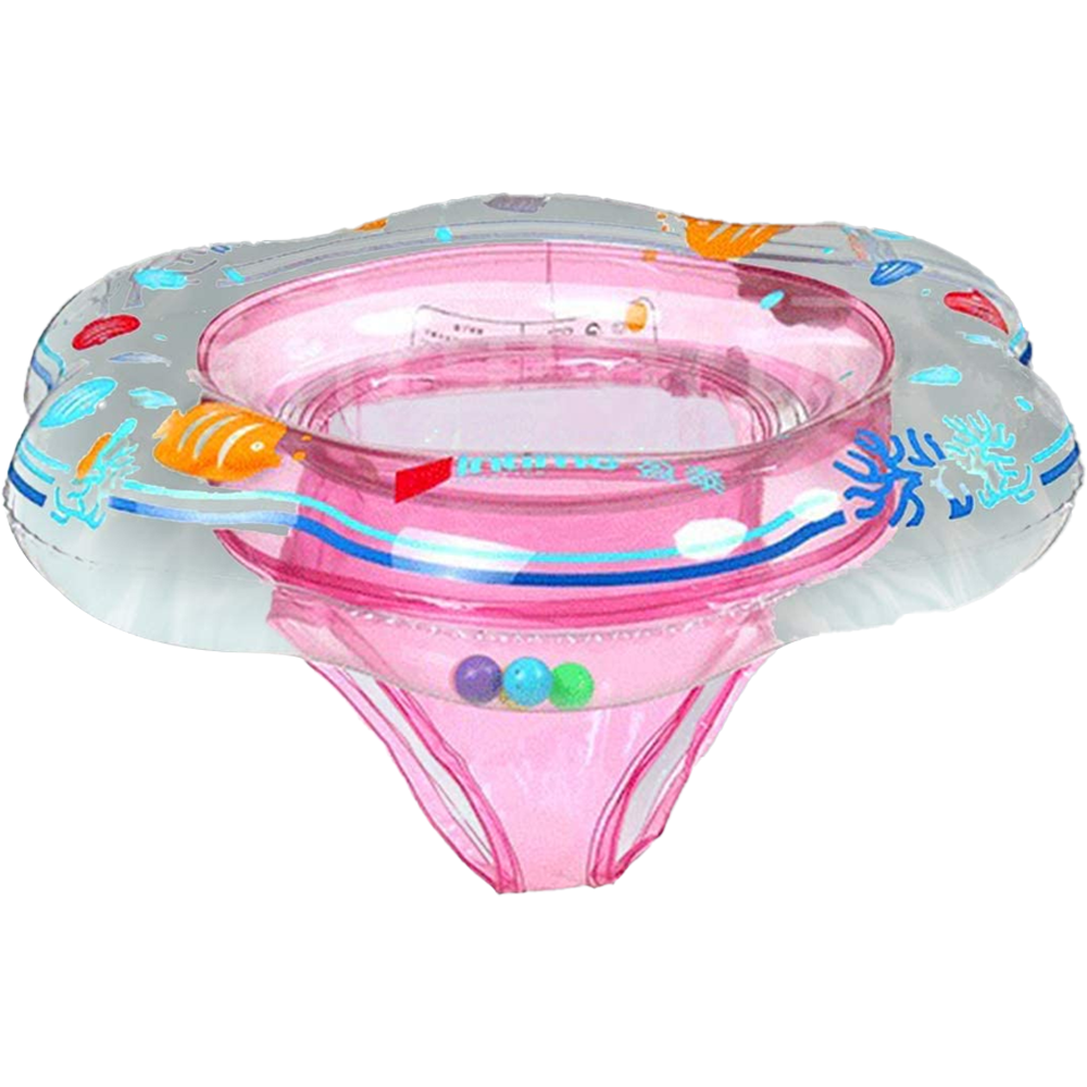 Baby Float Ring Bathtub with Safety Seat Double Airbag Baby Bath Ring