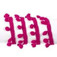 thumbnail image 3 of Uxcell 10 Yards Pom Pom Ball Fringe Trim Ribbon Sewing Trim DIY Crafts, 8mm Fuchsia, 3 of 6