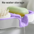 thumbnail image 3 of Double-Layer Soap Dish with Drainage, Two-Tier Soap Holder for Bathroom and Kitchen, Water-Resistant Soap Box with Draining Strips, 3 of 6