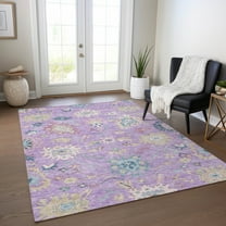 Addison Rugs Chantille Indoor/Outdoor Transitional Global Purple Washable Rectangle Rug, 5' x 7'6"