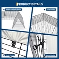 thumbnail image 4 of Ataucjin Portable Chicken Tunnel Run with Corner Frames, Predator-Proof Chicken Coop with Steel Construction & Waterproof Tarp for Hens/Ducks/Rabbits, Free-Range Garden Protection, 4 of 8