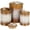 Brown, variant on Ceramic Canisters for The Kitchen: Food Storage Containers with Air Tight Ceramic Lid for Flour/Sugar/Rice/Coffee/Cookies/Candy - Set of 4 （Matte White）