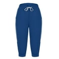 thumbnail image 5 of Tbopshirt Capri Pants for Women Summer High Waisted Solid Color Matching Slim Fitting Yoga Gym Pants,Plus Size Pants for Women, 5 of 8