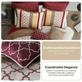 thumbnail image 5 of Nanshing Avalon 8 Piece Trellis Moroccan Print Comforter Set, Berry/Taupe, California King, 5 of 5