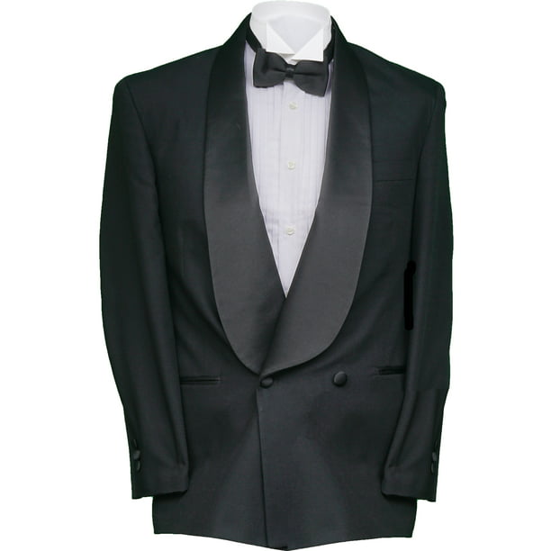 New Era Factory Outlet - Mens Black Double Breasted Shawl Collar Tuxedo ...