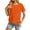 Orange1, variant on ameIAEA Short Sleeve Shirts for Women Summer Crewneck Casual Tees Solid Color Basic Tops