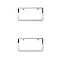 thumbnail image 1 of 2 Pcs de Plaque d'Immatriculation pour Ram e Capuchon de Couverture, Coffre Ultra-Fin Chromé Adapté pour Ford, 1 of 4