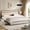 Beige, variant on GUNAITO Queen Bed Frame with Headboard, Platform Bed with 2 Drawers, Velvet Upholstered Bed Frame with LED Lights & Charging station,Black