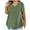 Army Green, variant on Busydd Womens Tops Plus Size Tops L-5XL Loose Oversized V Neck Summer Tops Casual Solid Color Short Sleeve T Shirts for Women Comfy Going Out Tops