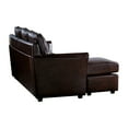 thumbnail image 2 of Furniture of America Sula Transitional Sectional Sofa in Faux Leather Brown, 2 of 5