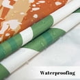 thumbnail image 3 of 72" x72" Abstract Tangerine Boho Shower Curtain Set,Arch Sun Design,Sage Green Minimalistic Leaves Pattern,Waterproof and Durable Luxurious Fabric-12 Hooks, 3 of 6