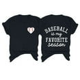 thumbnail image 2 of Tittly T Shirts for Women Graphic Tees Women's Baseball Is My Favorite Season Baseball T Shirt Top Tshirts Shirts Tops for Women Trendy Black L, 2 of 5