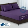 thumbnail image 2 of Lux Decor Collection Microfiber Bed Sheet Set, Queen Sheets, 6 Pc Deep Pocket Bed Sheets - Purple, 2 of 5