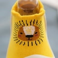 thumbnail image 4 of Dakaela Baby Cute Sock Shoes Boys Girls Walking House Shoes Toddler Non Slip Home Slippers Infant Soft Rubber Sole Sneakers Yellow, 4 of 5