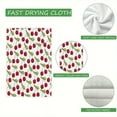 thumbnail image 7 of YladaFaie 2 Pcs Cherry Kitchen Towels Decorative Dish Towels Cherry Pattern Hand Tea Towels Absorbent Kitchen Cloths for Kitchen Bathroom Decor Housewarming Gifts 16 x 24 Inch, 7 of 7