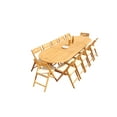 thumbnail image 4 of Grade-A Teak Dining Set: 12 Seater 13 Pc: 118" Mas Oval Trestle Leg Table And 12 Surfliner Folding Reclining Arm Chairs WholesaleTeak #51SL2713, 4 of 4