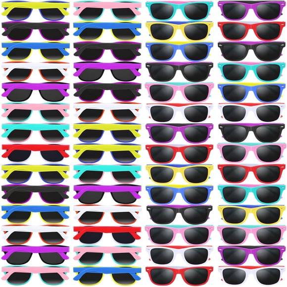 Gafas de sol Party Favors Oleitodh para niños, paquete de 64, colores neón