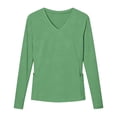 thumbnail image 5 of Wensltd Women Solid Color Sun Protection Long Sleeve Shirts V Neck Pullover Style with Side Pockets Soft Shirts, 5 of 6