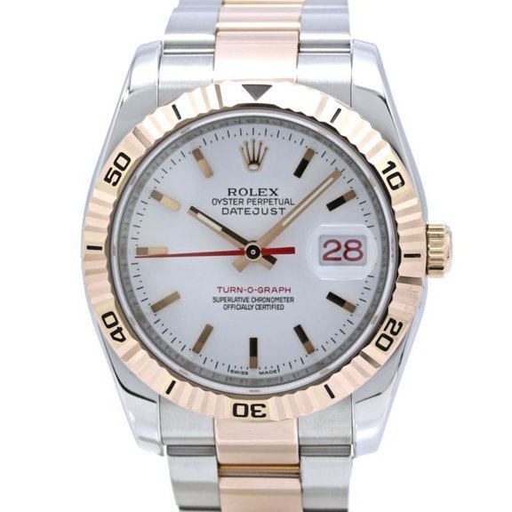 Pre-Owned ROLEX Datejust Turn-O-Graph 116261 Oyster Bracelet Men's Watch SSx18KPG 40469