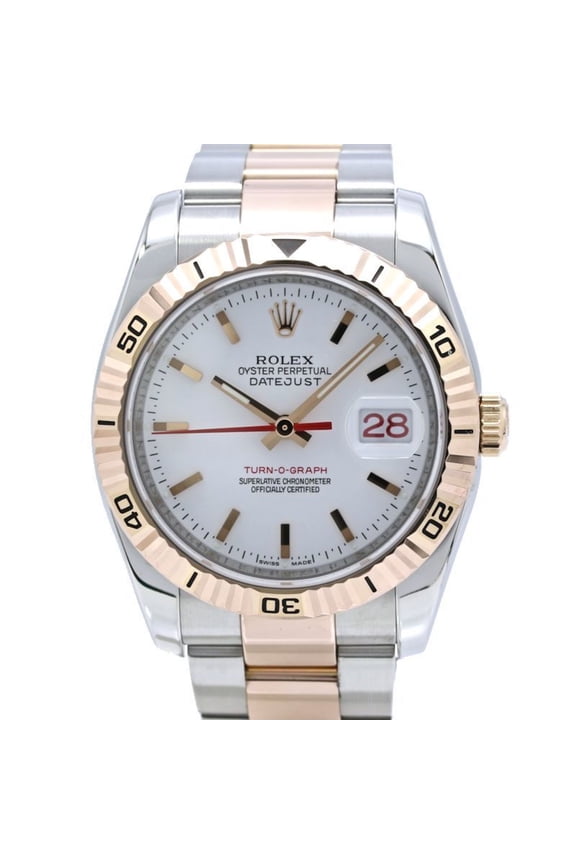 Pre-Owned ROLEX Datejust Turn-O-Graph 116261 Oyster Bracelet Men's Watch SSx18KPG 40469