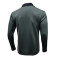 thumbnail image 5 of Teissuly Men's Long Sleeve Stand Collar Zipper Pullover T-Shirt Solid Bottoming Shirt Top Long Sleeve Turndown Collar Blouse Shirt, 5 of 5