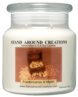 Frankincense & Myrrh Premium 100% All Natural Soy Wax Candle 4 oz Tin 