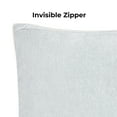 thumbnail image 3 of Videri Home 22"x22" Gray/Ivory Chenille Contrast Gusset Decorative Throw Pillow Covers, Versatile for Office Chair(2 Pack), 3 of 6