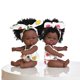 thumbnail image 2 of 35 cm American Reborn Black Baby Doll Bath Play Full Silicone Summer Dress Dolls con falda de tirantes Baby Doll Toy Girl Gift - marrón blanco Kuyhfg Bienvenido a Kuyhfg, 2 of 5