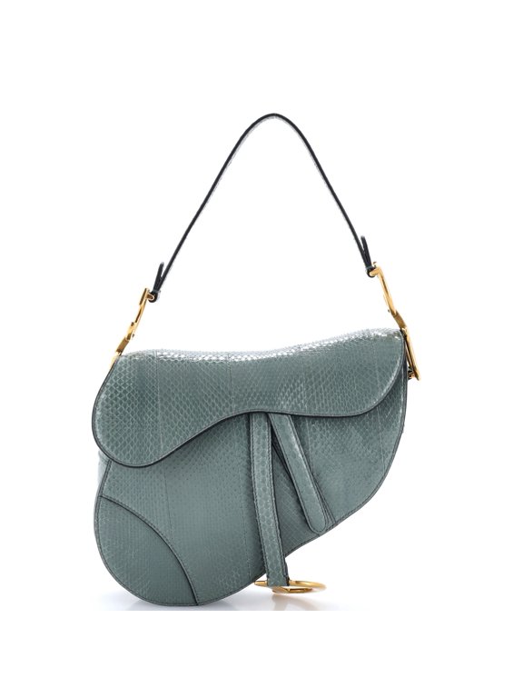 Pre-Owned Saddle Handbag Python Medium By Rebag