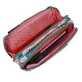 thumbnail image 3 of J World Girls Jojo Double Compartment Kids Pencil Case for School, Palm Leaves, 3 of 6