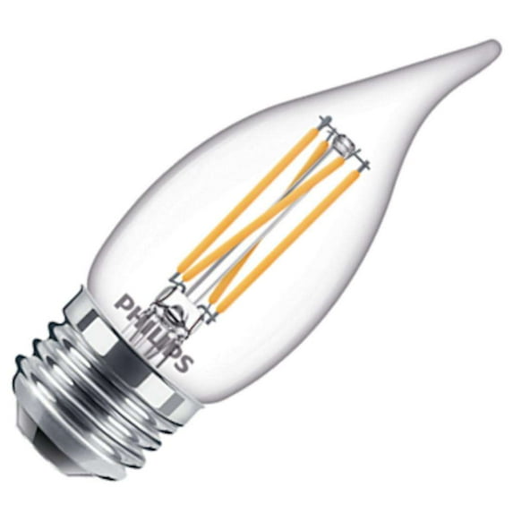 Philips 549139 - 3.3BA11/PER/950/CL/G/E26/DIM 1FB T20 Candle Tip LED Light Bulb