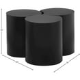 thumbnail image 3 of Meridian Furniture Dimple 3 Piece Black Iron Metal Coffee Table, 3 of 5
