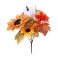thumbnail image 2 of Yhmxh Fall Flower Picks, Autumn Floral Stems with Pumpkin Sunflower Maple Leaves, Artificial Harvest Bouquet Arrangement Stems for Vase Table Centerpiece Thanksgiving Farmhouse Home Decor, 2 of 6