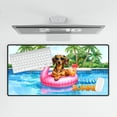 thumbnail image 4 of Hello Summer Dachshund at Swimming Pool Flamingo Swim Ring Desk Mat Full Keyboard Mouse Pad Wiener Dog Lover Gifts Idea Large Mousepad - 12009, 4 of 5