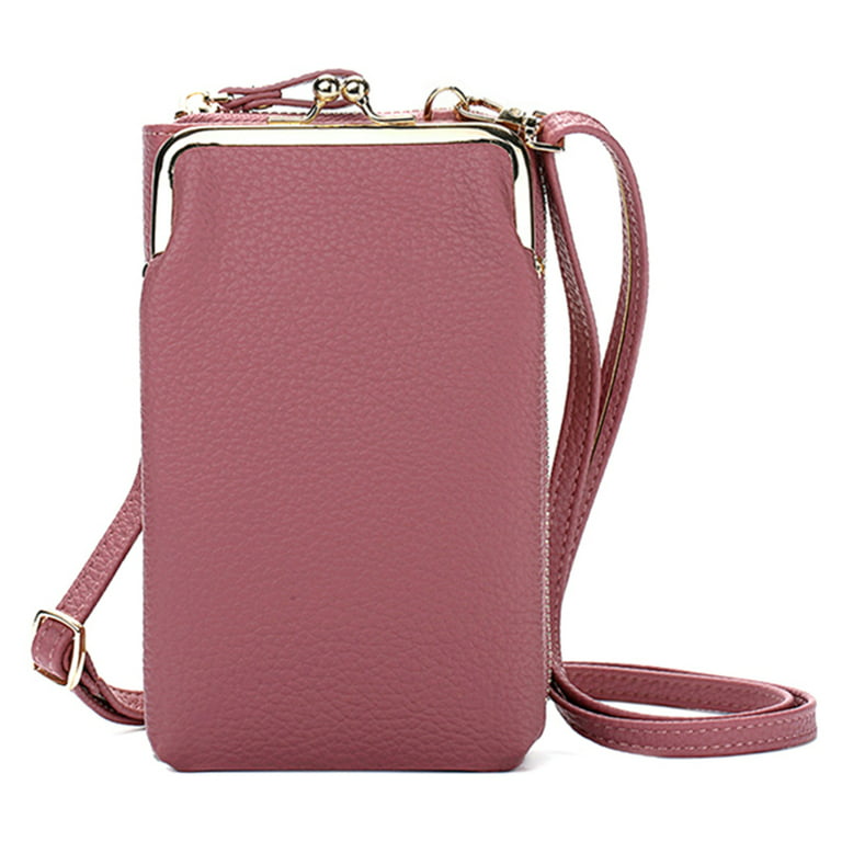 Stamens Women Phone Bag Solid Crossbody Bag PU Leather Purse with