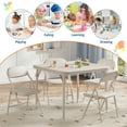 thumbnail image 4 of Kids Activity Table and Chair Set,3-Piece Furniture Set with 1 Square Table & 2 Folding Chairs, Playroom Table Set for Ages 3+, 4 of 8