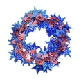 thumbnail image 2 of Wzzjkit Patriotic Wire Star Garland, Red Blue Silver Star Tinsel Garlands, Fourth of July Party Decor, Independence Day Birthday Party Festive Ornament, 2 of 6