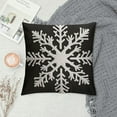 thumbnail image 2 of Nawypu  Pack of  Christmas Decorative Snowflake Throw Pillow Covers Canvas Cushion Cases Holiday Decor Soft Pillowcases for Couch Sofa Bedroom Car（Black, ）, 2 of 5