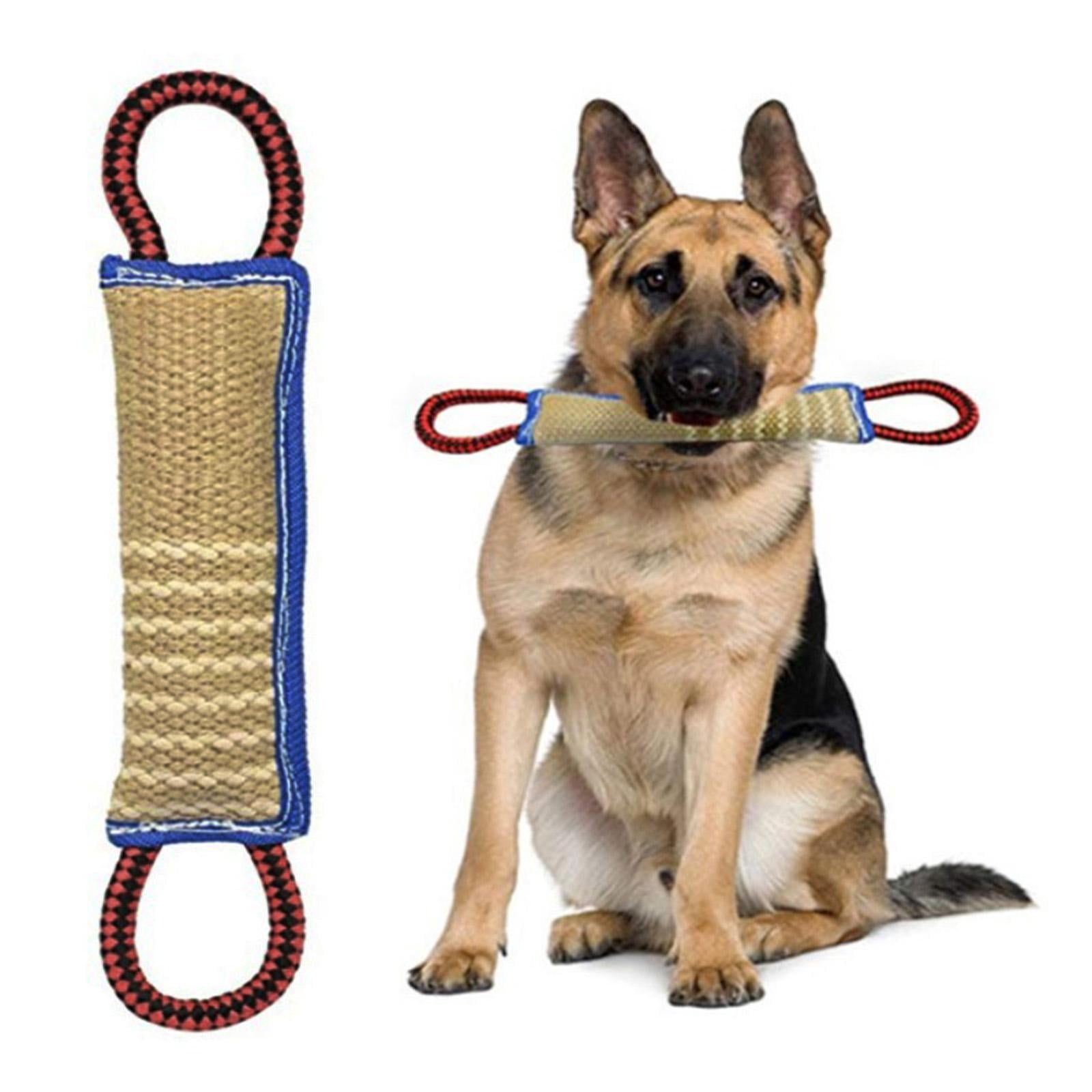 Bvdfgk Durable Dog Tug Toy Pet Chew Toys Interactive Play Biting-Resistant W/ 2 Handles