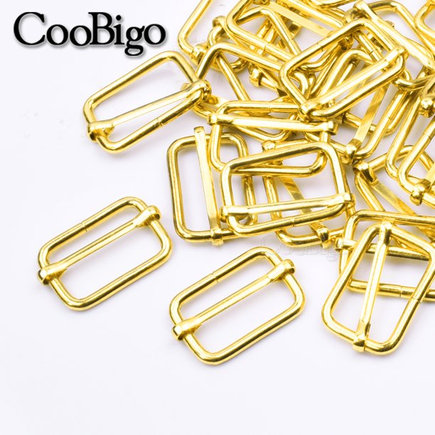 10 Uds. Diapositivas de Metal Tri-Glides, hebillas de rodillo formadas de alambre, ajustador deslizante, accesorios de correa de bolsa, 15mm, 20mm, 25mm, 32mm, 38mm, 50mm